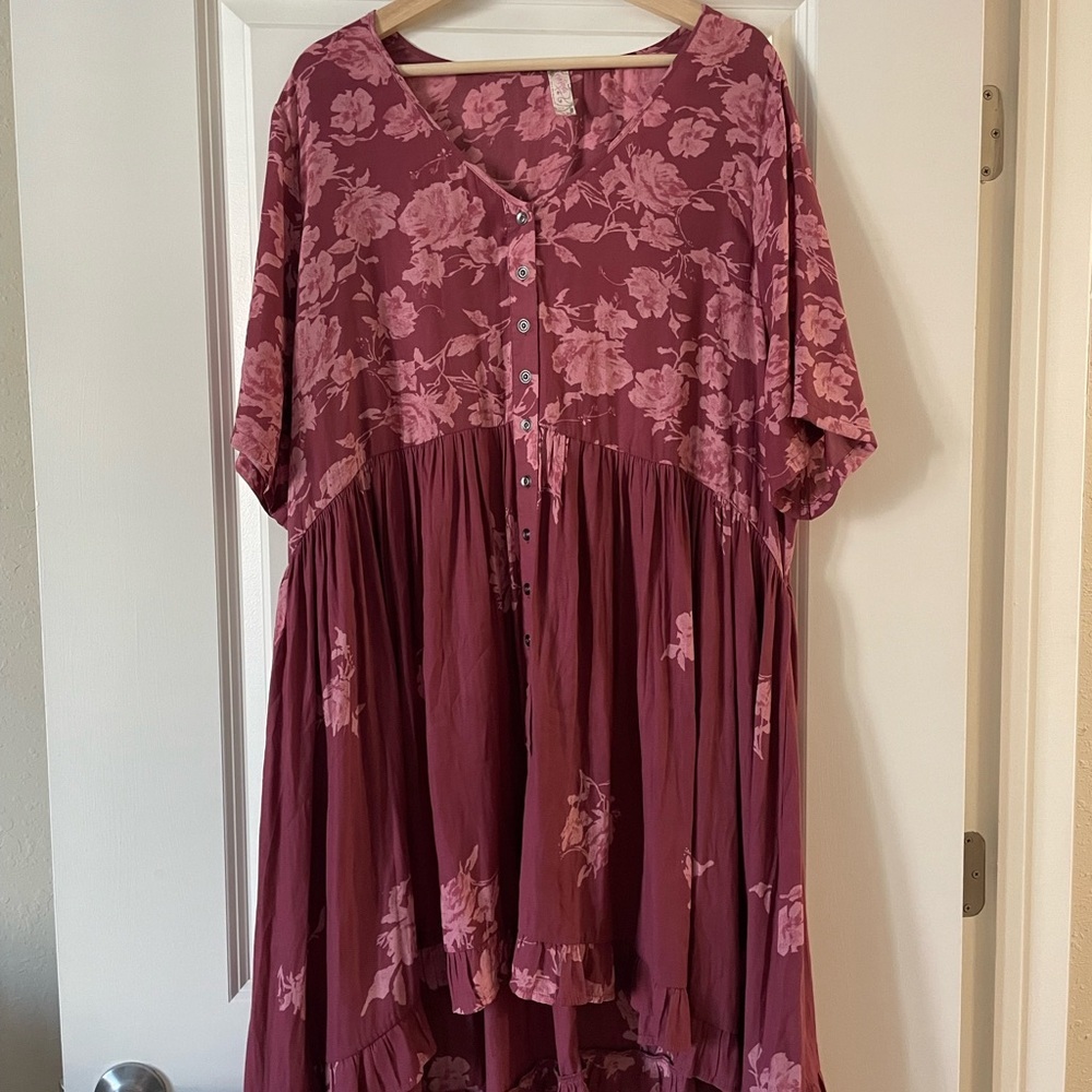 Free People Floral Button-Down Dress - Picture 5 of 6